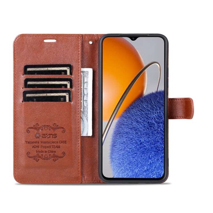 For Huawei Enjoy 50z / nova Y61 AZNS Sheepskin Texture Flip Leather Phone Case(Brown) - Huawei Cases by AZNS | Online Shopping UK | buy2fix