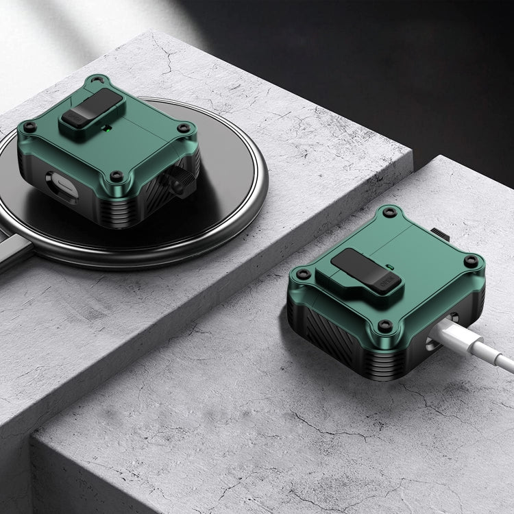 For AirPods 3 Eagle Shockproof Earphone Protective Case with Switch(White) by buy2fix