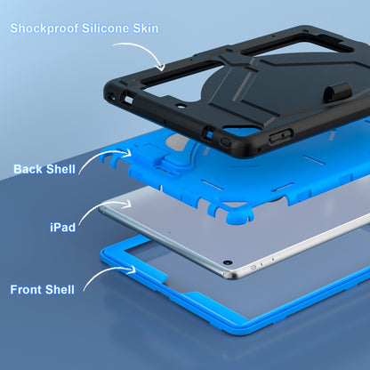 For iPad 9.7 2018/2017 / Pro 9.7 2016 / Air 2 Silicone + PC Shockproof Protective Tablet Case(Black+Blue) - iPad 9.7 (2018) & (2017) Cases by buy2fix | Online Shopping UK | buy2fix