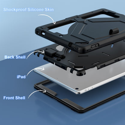 For iPad 9.7 2018/2017 / Pro 9.7 2016 / Air 2 Silicone + PC Shockproof Protective Tablet Case(Black) - iPad 9.7 (2018) & (2017) Cases by buy2fix | Online Shopping UK | buy2fix