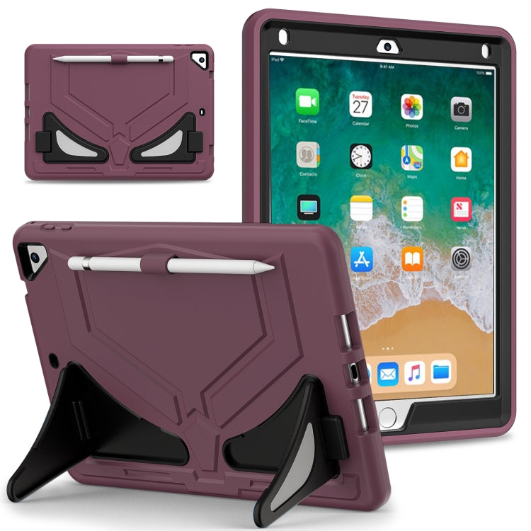 For iPad 9.7 2018/2017 / Pro 9.7 2016 / Air 2 Silicone + PC Shockproof Protective Tablet Case(Plum Black) - iPad 9.7 (2018) & (2017) Cases by buy2fix | Online Shopping UK | buy2fix