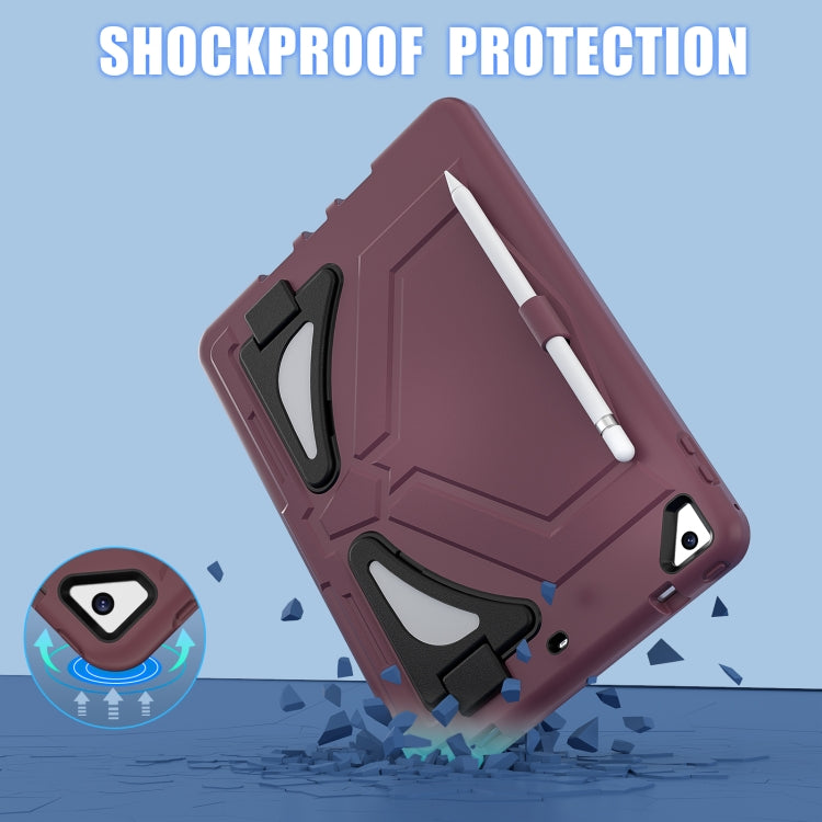 For iPad 9.7 2018/2017 / Pro 9.7 2016 / Air 2 Silicone + PC Shockproof Protective Tablet Case(Plum Black) - iPad 9.7 (2018) & (2017) Cases by buy2fix | Online Shopping UK | buy2fix