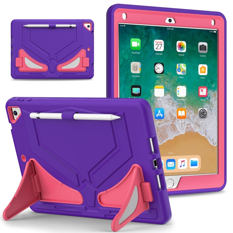 For iPad 9.7 2018/2017 / Pro 9.7 2016 / Air 2 Silicone + PC Shockproof Protective Tablet Case(Purple+Rose) - iPad 9.7 (2018) & (2017) Cases by buy2fix | Online Shopping UK | buy2fix