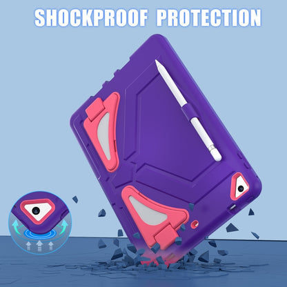 For iPad 9.7 2018/2017 / Pro 9.7 2016 / Air 2 Silicone + PC Shockproof Protective Tablet Case(Purple+Rose) - iPad 9.7 (2018) & (2017) Cases by buy2fix | Online Shopping UK | buy2fix