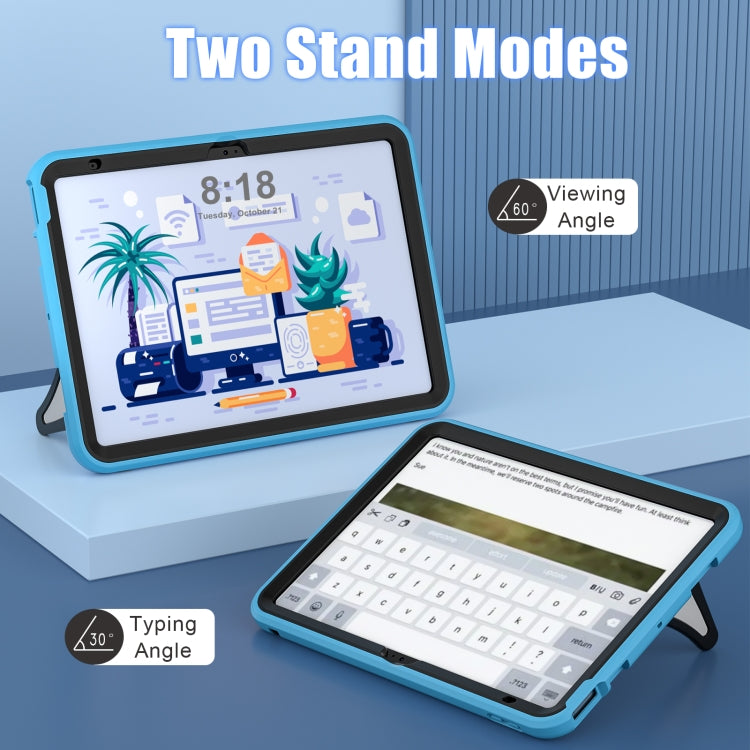 For iPad 2025 / 2022 Silicone + PC Shockproof Protective Tablet Case(Light Blue+Black) - iPad 2025 / 2022 Cases by buy2fix | Online Shopping UK | buy2fix