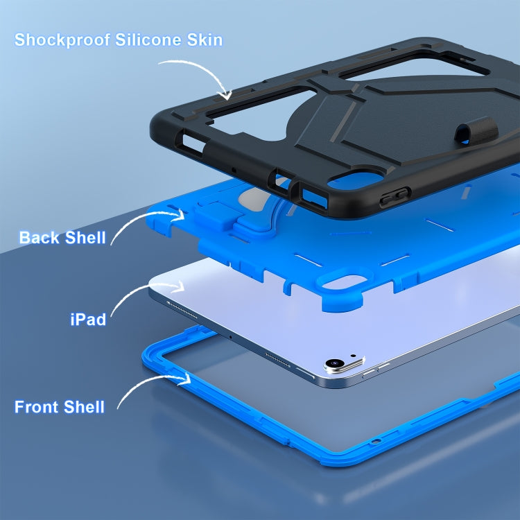 For iPad 2025 / 2022 Silicone + PC Shockproof Protective Tablet Case(Black+Blue) - iPad 2025 / 2022 Cases by buy2fix | Online Shopping UK | buy2fix