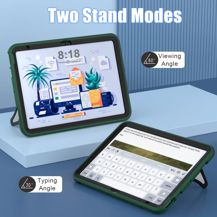 For iPad 2025 / 2022 Silicone + PC Shockproof Protective Tablet Case(Green+Black) - iPad 2025 / 2022 Cases by buy2fix | Online Shopping UK | buy2fix