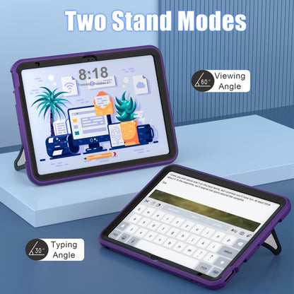 For iPad 2025 / 2022 Silicone + PC Shockproof Protective Tablet Case(Purple+Black) - iPad 2025 / 2022 Cases by buy2fix | Online Shopping UK | buy2fix