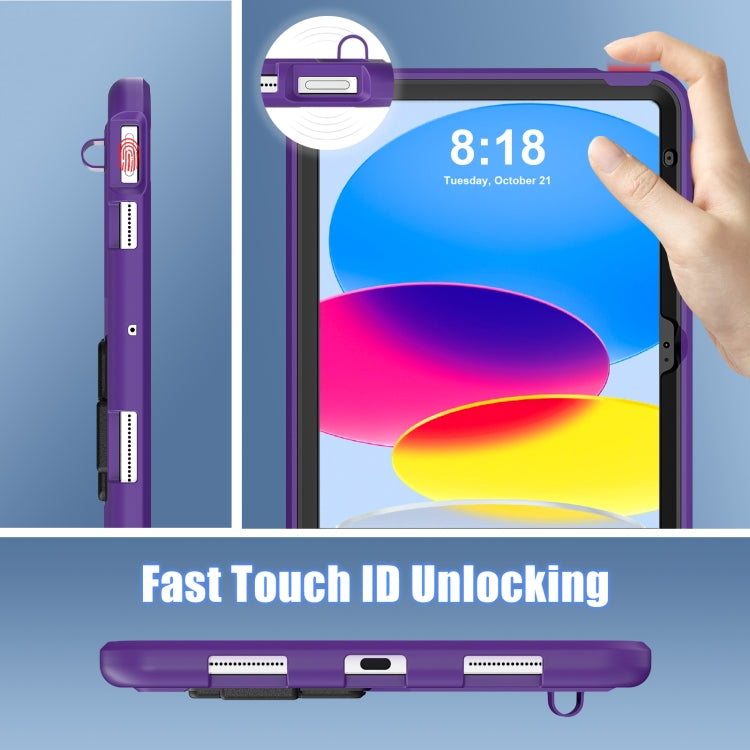 For iPad 2025 / 2022 Silicone + PC Shockproof Protective Tablet Case(Purple+Black) - iPad 2025 / 2022 Cases by buy2fix | Online Shopping UK | buy2fix