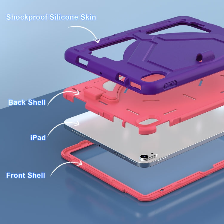 For iPad 2025 / 2022 Silicone + PC Shockproof Protective Tablet Case(Purple+Rose) - iPad 2025 / 2022 Cases by buy2fix | Online Shopping UK | buy2fix