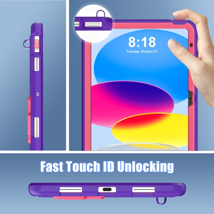 For iPad 2025 / 2022 Silicone + PC Shockproof Protective Tablet Case(Purple+Rose) - iPad 2025 / 2022 Cases by buy2fix | Online Shopping UK | buy2fix
