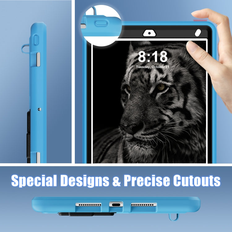For iPad 10.2 2021 / 2020 / 2019 Silicone + PC Shockproof Protective Tablet Case(Light Blue+Black) - iPad 10.2 Cases by buy2fix | Online Shopping UK | buy2fix