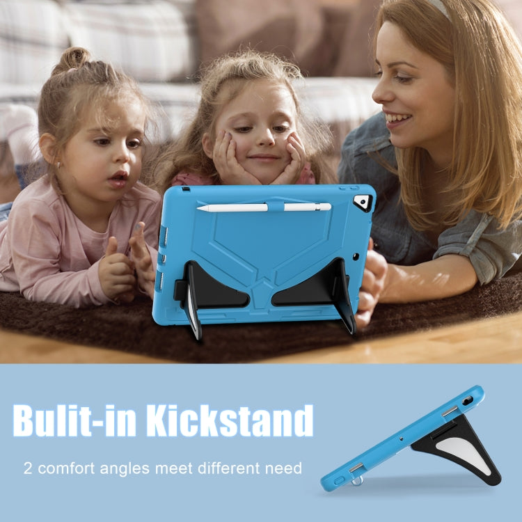 For iPad 10.2 2021 / 2020 / 2019 Silicone + PC Shockproof Protective Tablet Case(Light Blue+Black) - iPad 10.2 Cases by buy2fix | Online Shopping UK | buy2fix