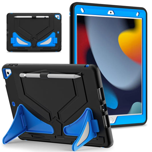 For iPad 10.2 2021 / 2020 / 2019 Silicone + PC Shockproof Protective Tablet Case(Black+Blue) - iPad 10.2 Cases by buy2fix | Online Shopping UK | buy2fix