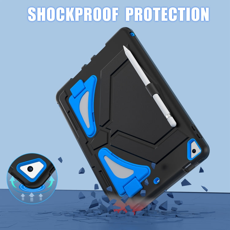 For iPad 10.2 2021 / 2020 / 2019 Silicone + PC Shockproof Protective Tablet Case(Black+Blue) - iPad 10.2 Cases by buy2fix | Online Shopping UK | buy2fix