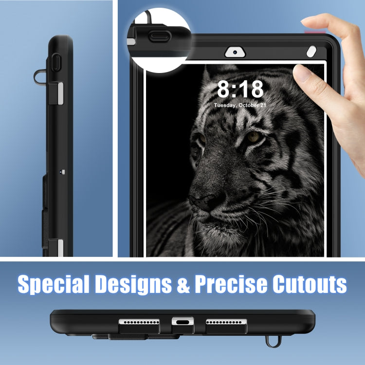 For iPad 10.2 2021 / 2020 / 2019 Silicone + PC Shockproof Protective Tablet Case(Black) - iPad 10.2 Cases by buy2fix | Online Shopping UK | buy2fix