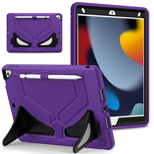 For iPad 10.2 2021 / 2020 / 2019 Silicone + PC Shockproof Protective Tablet Case(Purple+Black) - iPad 10.2 Cases by buy2fix | Online Shopping UK | buy2fix