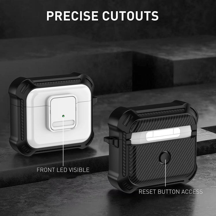 For AirPods 3 TPU + PC Shockproof Earphone Protective Case with Switch(Blue) by buy2fix