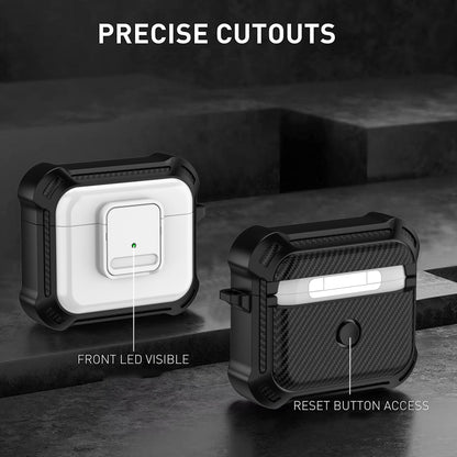 For AirPods 3 TPU + PC Shockproof Earphone Protective Case with Switch(Blue) by buy2fix