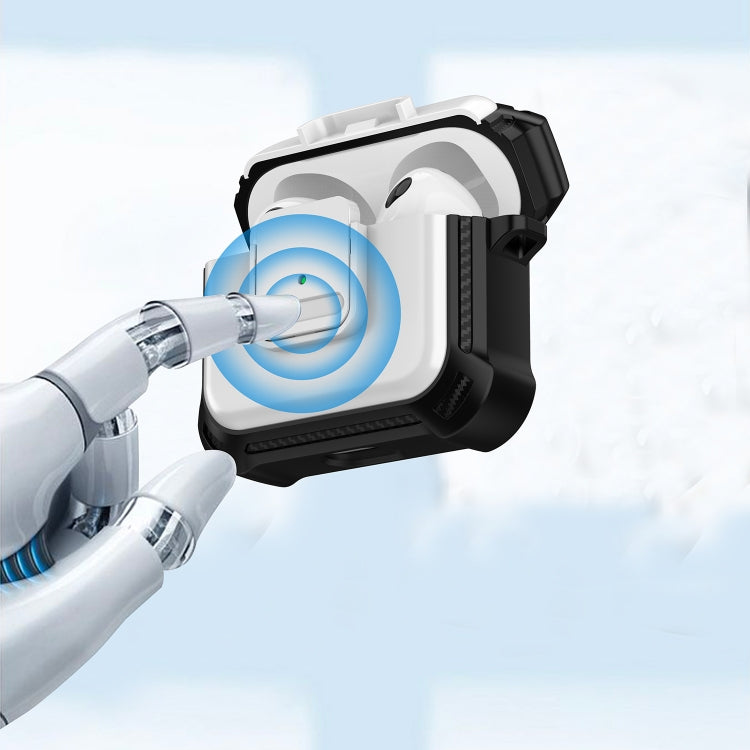 For AirPods 3 TPU + PC Shockproof Earphone Protective Case with Switch(Blue) by buy2fix