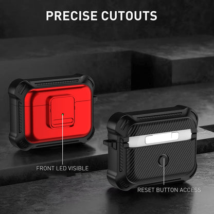 For AirPods Pro 2 TPU + PC Shockproof Earphone Protective Case with Switch(White) by buy2fix