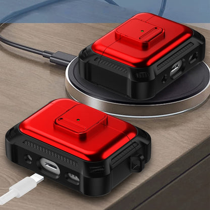 For AirPods Pro 2 TPU + PC Shockproof Earphone Protective Case with Switch(White) by buy2fix