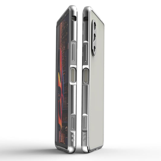 For Sony Xperia 5 Ⅳ Aurora Series Lens Protector + Metal Frame Phone Case(Silver) - Sony Cases by buy2fix | Online Shopping UK | buy2fix