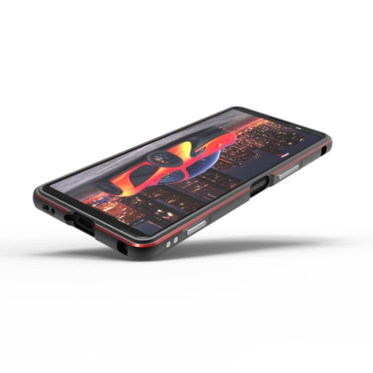 For Sony Xperia 5 Ⅳ Aurora Series Lens Protector + Metal Frame Phone Case(Silver) - Sony Cases by buy2fix | Online Shopping UK | buy2fix