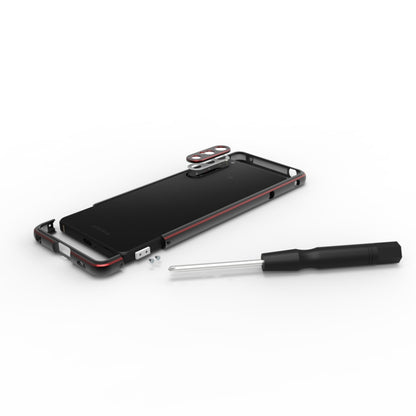 For Sony Xperia 5 Ⅳ Aurora Series Lens Protector + Metal Frame Phone Case(Green+Silver) - Sony Cases by buy2fix | Online Shopping UK | buy2fix