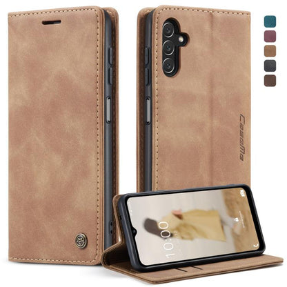 For Samsung Galaxy A14 5G CaseMe 013 Multifunctional Horizontal Flip Leather Phone Case(Brown) by CaseMe