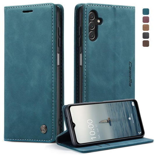 For Samsung Galaxy A14 5G CaseMe 013 Multifunctional Horizontal Flip Leather Phone Case(Blue) by CaseMe
