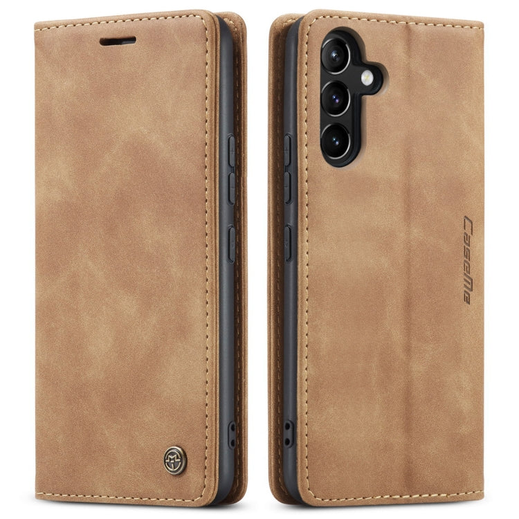 For Samsung Galaxy A54 CaseMe 013 Multifunctional Horizontal Flip Leather Phone Case(Brown) by CaseMe
