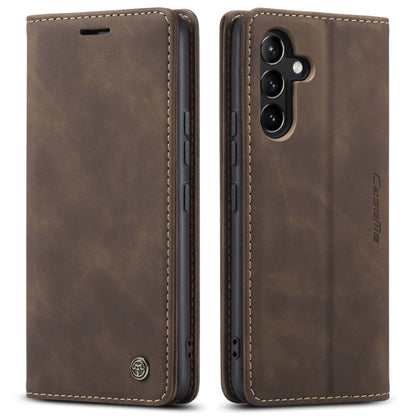 For Samsung Galaxy A54 CaseMe 013 Multifunctional Horizontal Flip Leather Phone Case(Coffee) by CaseMe