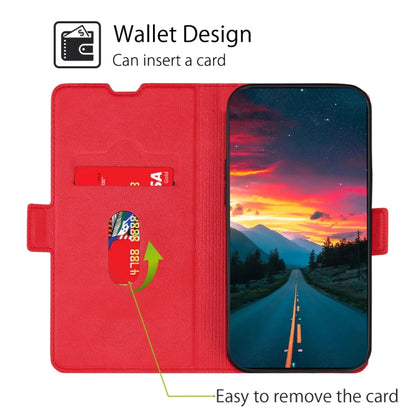 For OnePlus 11 Ultra-thin Voltage Side Buckle Horizontal Flip Leather Phone Case(Red) by buy2fix
