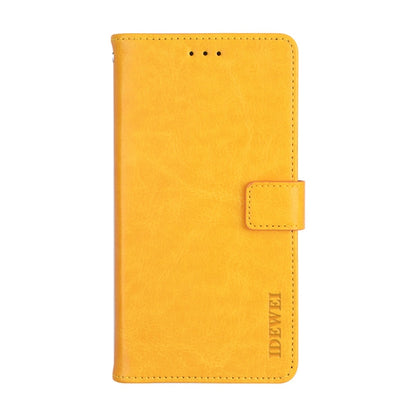 For Blackview BV6100 idewei Crazy Horse Texture Horizontal Flip Leather Case with Holder & Card Slots & Wallet(Yellow) - More Brand by idewei | Online Shopping UK | buy2fix
