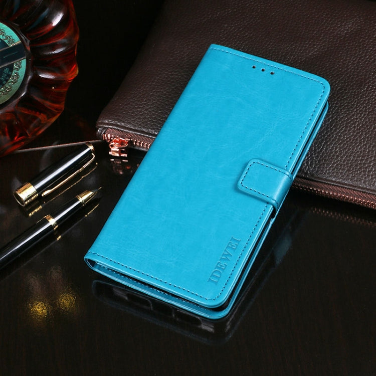 For Blackview R7 idewei Crazy Horse Texture Horizontal Flip Leather Case with Holder & Card Slots & Wallet(Sky Blue) - More Brand by idewei | Online Shopping UK | buy2fix