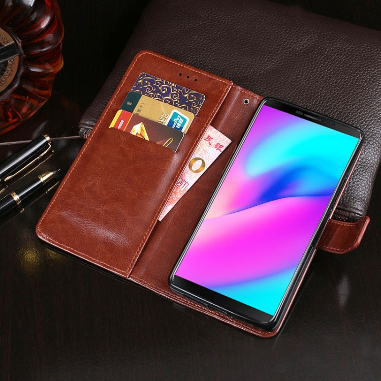 For Cubot J3 idewei Crazy Horse Texture Horizontal Flip Leather Case with Holder & Card Slots & Wallet(Black) - More Brand by idewei | Online Shopping UK | buy2fix