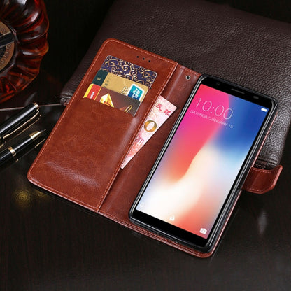 For Doogee X55 idewei  Crazy Horse Texture Horizontal Flip Leather Case with Holder & Card Slots & Wallet(Black) - More Brand by idewei | Online Shopping UK | buy2fix