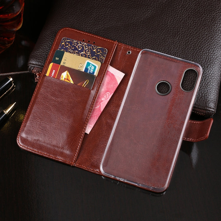 For Doogee X70 idewei  Crazy Horse Texture Horizontal Flip Leather Case with Holder & Card Slots & Wallet(Black) - More Brand by idewei | Online Shopping UK | buy2fix