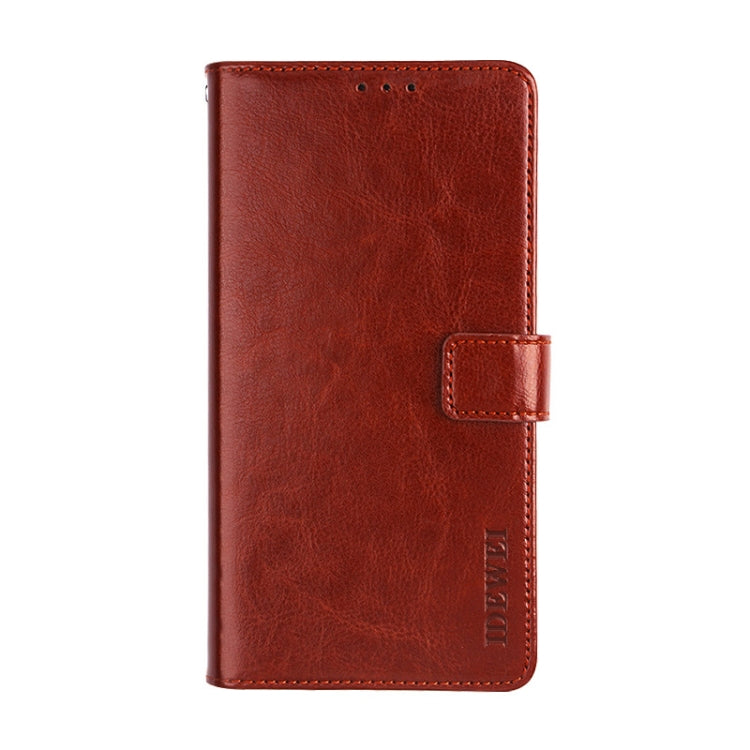 For Doogee X70 idewei  Crazy Horse Texture Horizontal Flip Leather Case with Holder & Card Slots & Wallet(Brown) - More Brand by idewei | Online Shopping UK | buy2fix