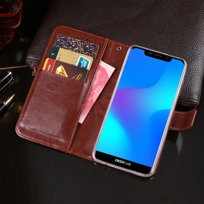 For Doogee X70 idewei  Crazy Horse Texture Horizontal Flip Leather Case with Holder & Card Slots & Wallet(White) - More Brand by idewei | Online Shopping UK | buy2fix