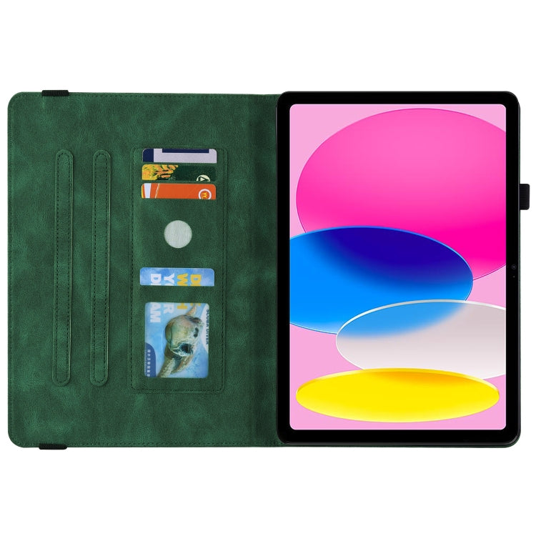 For iPad 2025 / 2022 Butterfly Flower Embossed Leather Tablet Case(Green) - iPad 2025 / 2022 Cases by buy2fix | Online Shopping UK | buy2fix