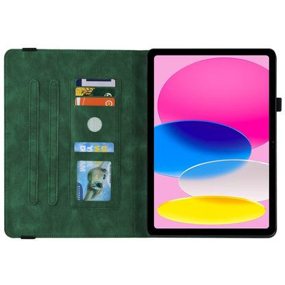 For iPad 2025 / 2022 Butterfly Flower Embossed Leather Tablet Case(Green) - iPad 2025 / 2022 Cases by buy2fix | Online Shopping UK | buy2fix