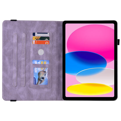 For iPad 2025 / 2022 Butterfly Flower Embossed Leather Tablet Case(Purple) - iPad 2025 / 2022 Cases by buy2fix | Online Shopping UK | buy2fix