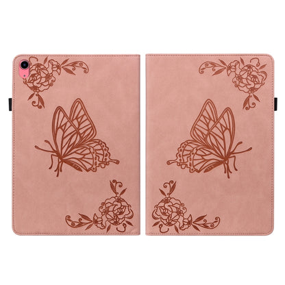 For iPad 2025 / 2022 Butterfly Flower Embossed Leather Tablet Case(Rose Gold) - iPad 2025 / 2022 Cases by buy2fix | Online Shopping UK | buy2fix