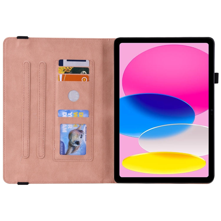 For iPad 2025 / 2022 Butterfly Flower Embossed Leather Tablet Case(Rose Gold) - iPad 2025 / 2022 Cases by buy2fix | Online Shopping UK | buy2fix