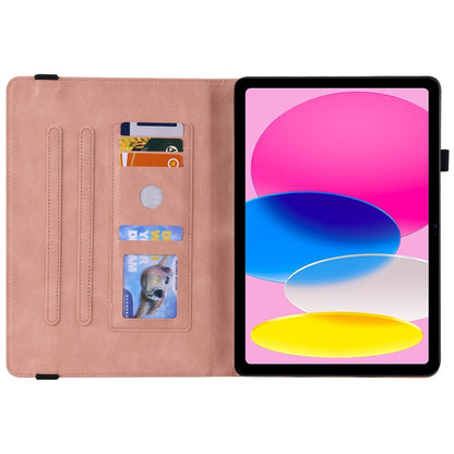 For iPad 2025 / 2022 Butterfly Flower Embossed Leather Tablet Case(Rose Gold) - iPad 2025 / 2022 Cases by buy2fix | Online Shopping UK | buy2fix