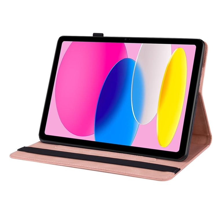For iPad 2025 / 2022 Butterfly Flower Embossed Leather Tablet Case(Rose Gold) - iPad 2025 / 2022 Cases by buy2fix | Online Shopping UK | buy2fix