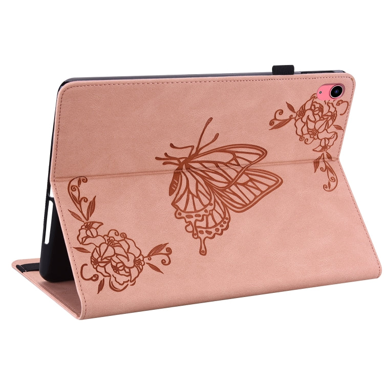 For iPad 2025 / 2022 Butterfly Flower Embossed Leather Tablet Case(Rose Gold) - iPad 2025 / 2022 Cases by buy2fix | Online Shopping UK | buy2fix