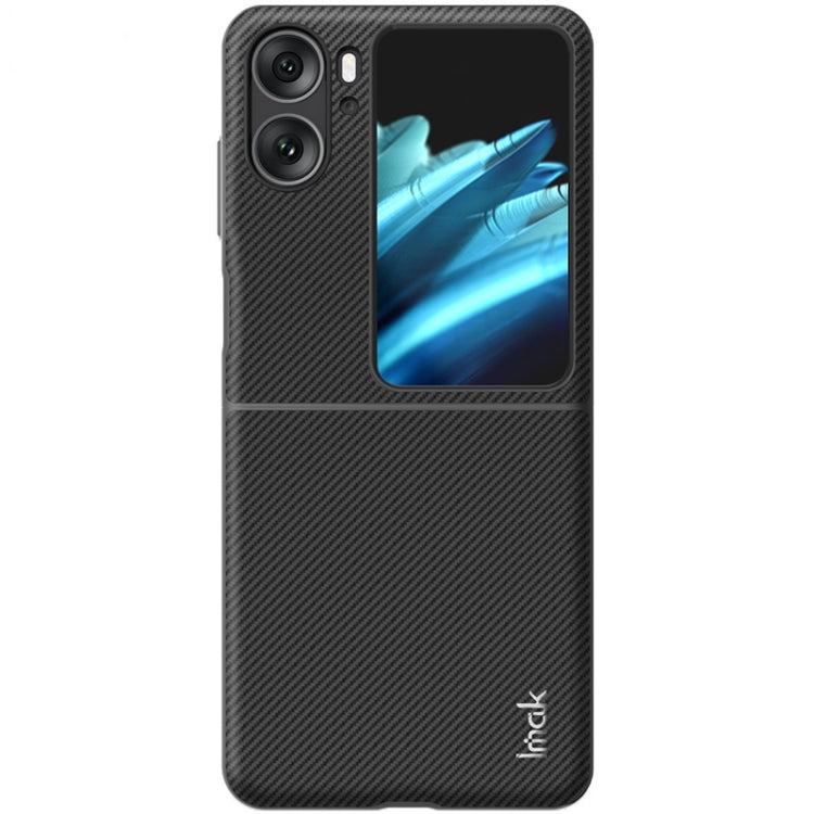 For OPPO Find N2 Flip 5G IMAK Ruiyi Series Carbon Fiber Texture PC Phone Case(Black) - OPPO Cases by imak | Online Shopping UK | buy2fix